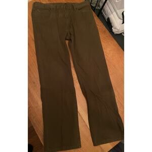 Vintage Polo Ralph Lauren 38/32 Mens Blue Label Leather Patch 90s Olive Green